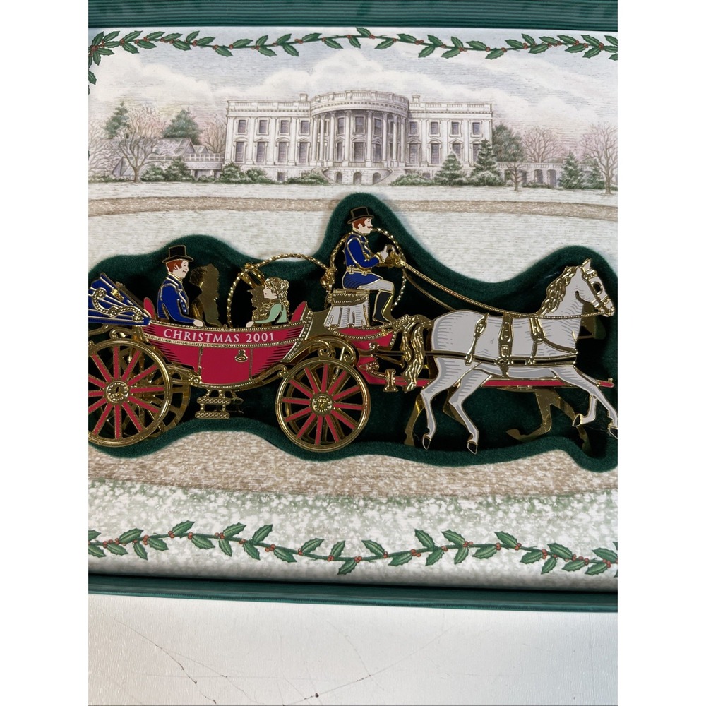 WHITE HOUSE HISTORICAL ASSOCIATION 2001 ORNAMENT - Complete InBOX - ESTATE PIECE - Picture 9 of 9
